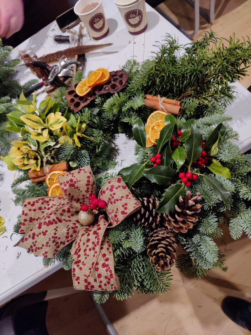 christmas wreath making workshops in york