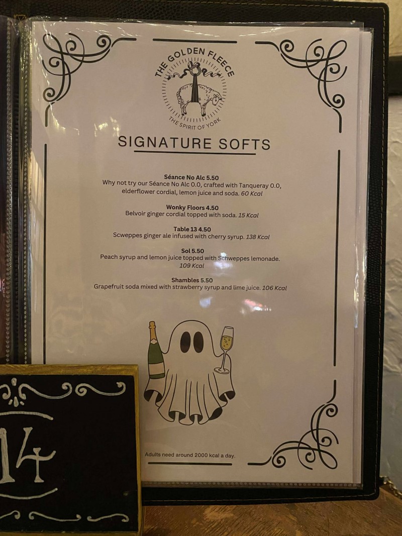 The Golden Fleece York Bottomless Brunch Menu