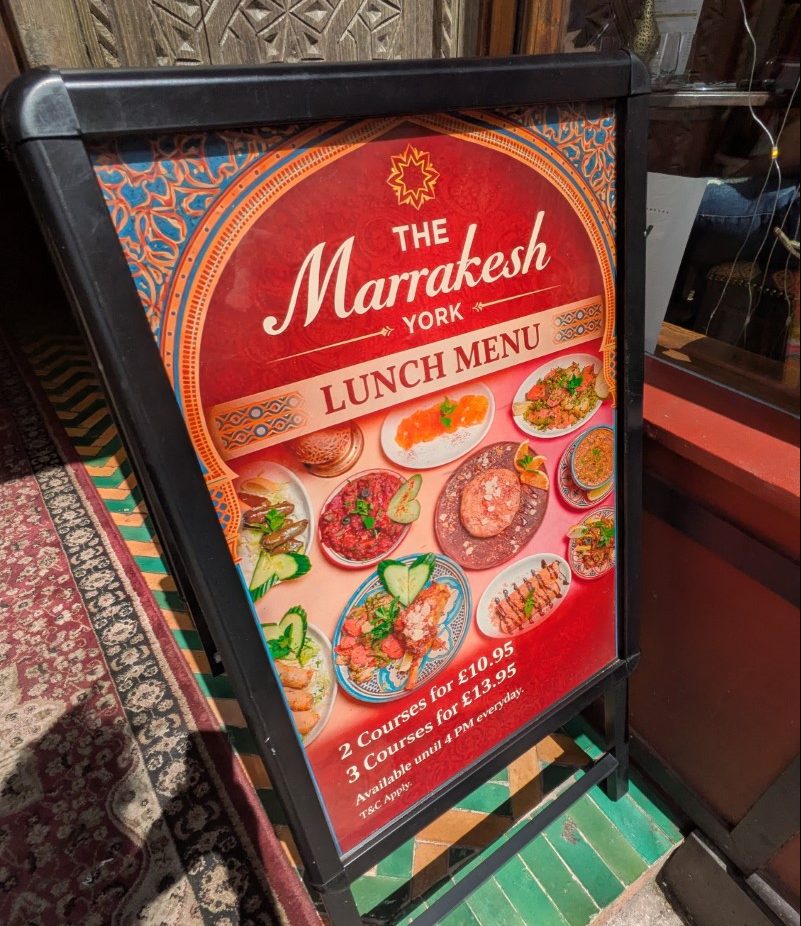 Lunch Set Menu Review at The Marrakesh in York